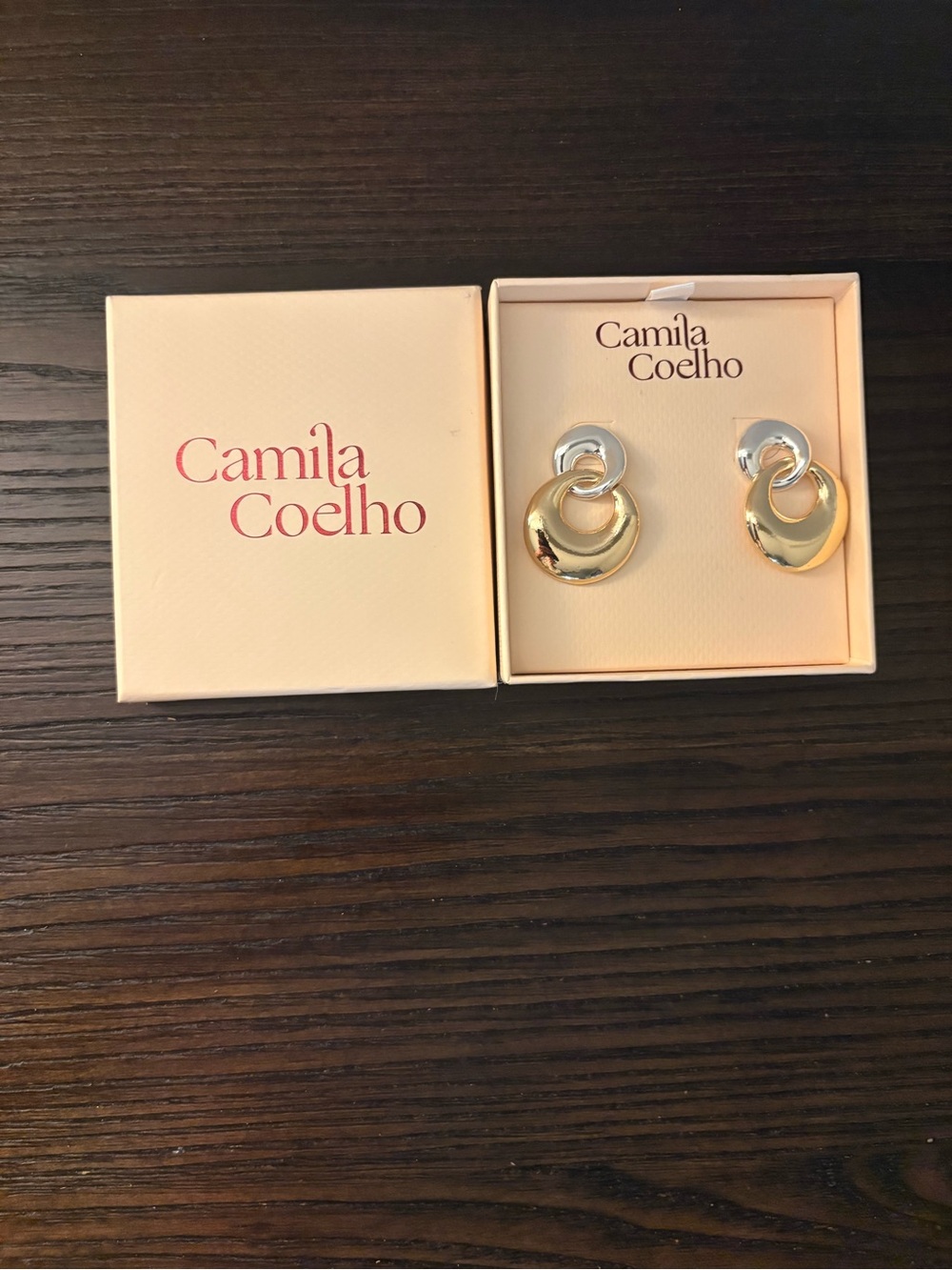 NEW Camila Coelho Two Tone Drop Earrings